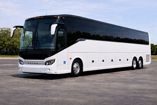 56-passenger charter bus available for charter in Kirkland, WA